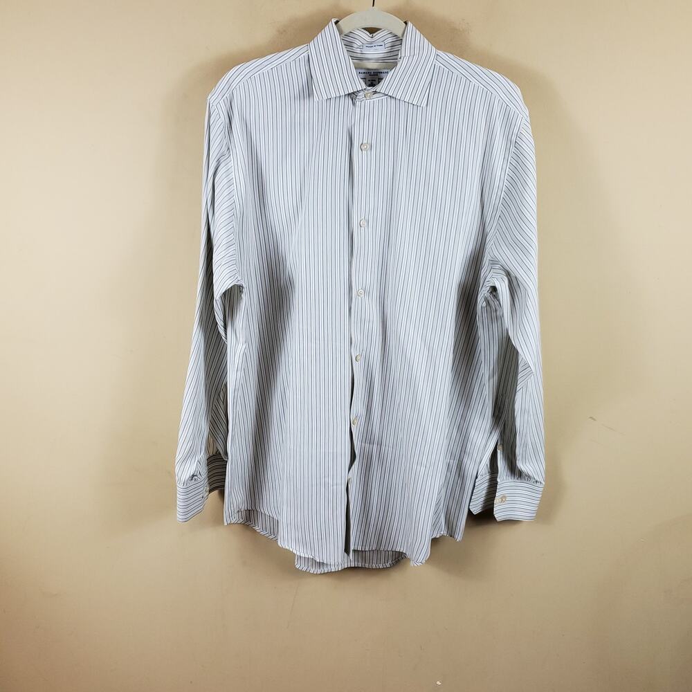 Banana Republic Gray Stripe Regular Fit Button-up Shirt Size M